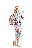 Robe&Wedding cotton robe sexy robe long robe women robe綿ガウン、長めネグリジェ (M, red)