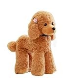 ぬいぐるみ/犬のぬいぐるみ/抱き枕 犬/抱き枕 動物/犬のぬいぐるみ/トイプードル ぬいぐるみ、犬のおもちゃ、ぬいぐるみ、かわいい、快適、柔らかい、仲間、女の子と男の子へのギフト、 (40CM,ライト・ブラウン)