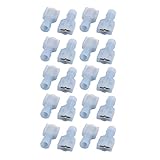 uxcell 絶縁圧着端子　ナイロン製　ライトブルー　16-14AMGワイヤ　 20個入り
