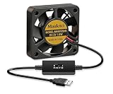 Mauknci USB 小型ファン 4cm 静音 冷却ファン 40mm 3段階風量調節 5V ルーター、ミニPC、ゲーム機など対応