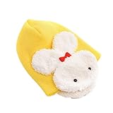 MIOIM ベビー キッズ ニット 耳ふた付き 帽子 キャラクター ウサギ 冷え対策 肌触りいい キュート 保温防寒 冬 カジュアル プレゼント
