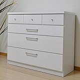 チェスト 幅105 4段 ローチェスト 整理ダンス 収納 タンス 完成品 新品 AYU-3-334 (ホワイト)