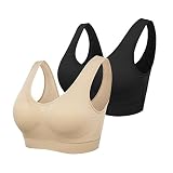 U-Pretty スポーツブラ シームレス 女性用 ワイヤー無し タンクブラ エクササイズ US サイズ: 3L