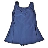 （ラクア）LAQUA キッズ スクール水着 女の子 Aラインワンピース水着 学校用水着 (170cm, ネイビー)