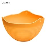 吊り鉢 linlinkk プラスチック製　吊り下げ式植木鉢 園芸 ライト付き　ホーム・庭・室内　ハンギング鉢　観葉植物・ 多肉植物　プラントポット 装飾　おしゃれ　 (オレンジ)