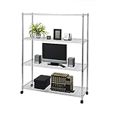 エコノミーラック ルミナスパーツ互換品(延長ポール使用不可) ポール径25mm フリーラック 4段 幅121.5×奥行46×高さ155.5cm M1215-4M M1215-4M