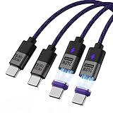 SIKAI CASE 240W マグネット PD 充電ケーブル Type-C【1.8ｍ*2本+Type-C端子⋆3枚】PD3.1 USB-C対応 240Wまで 5A超急速 防塵 着脱式 磁気 iPhone 15/iPhone 15 Pro/Samsung Galaxy/SHARP/スマホなど/MacBook Pro/Air iPad Proなどに対応 (1.8m*2本+Type-C端子*3枚)