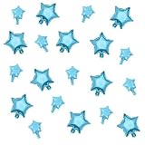 Motto Collection 20枚セット 星 バルーン ミニ 誕生日 風船 スター 星形 アルミ ホイル 誕生日 結婚式 プロム パーティー (ライトブルー)