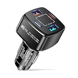 20WPD + QC3.0 3.1A 2USB+Type-c対応急速充電車用充電器急速充電器チャージャー 4台同時充電その他のUSB機器対応旅行や出張に最適電源タップ 充電器4ポート車載充電器 (黒)