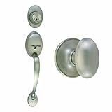 Design House 750208 Coventry 2-Way Handle Set with Egg Knob, Keyway and Door Handle, Adjustable Back