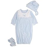 ベビー カバーオール ツーウェイオール 帽子 靴下 3点SET 赤ちゃん 新生児用 ロンパース サックス 50-70cm