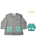 【子供服】 kids zoo (キッズズー) リス刺繍入りチェックポケット付接結カーディガン 70cm～95cm W16401