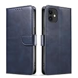 LEERBAN iphone 12 mini ケース 手帳型 横置きスタンド機能 いphone12 ミニ ケース iphone12ミニ ケース 手帳型 全面保護 アイホン12ミニケース 耐衝撃 iphone12ミニ 手帳型ケース 軽量 便利 アイフォン12mini ケース アイフォン12ミニ手帳型カバー カード収納 iPhone 12 mini 携帯ケース【5.4インチ対応】ブルー