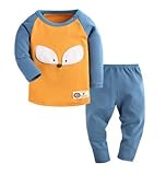 子供のコスチューム男の子秋のスタイル幼児服ベビー服セット男の子コットンリトルフォックスロングスリーブ2本の赤ちゃんジャンプス写真