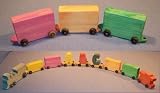 THE PUZZLE-MAN TOYS W-1603 Wooden Toy - Train With Name - Box Car