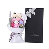 Sund ソープフラワー 枯れない花 ギフト プレゼント ローズ ボックス 芳香剤 カラフル 結婚記念日 入学 卒業 誕生日 選べる2色　ピンク