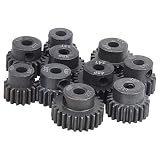 10個48Pモーターピニオンギア、硬化鋼RCカーブラシレスモーターギア16T 17T 18T 19T 20T 21T 22T 23T 24T 25T、1/8 1 / 10RCバギーカーモンスタートラック用ピニオンセット