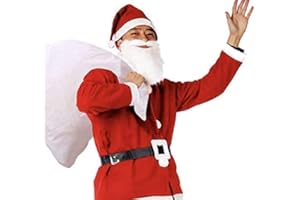 [ROZZERMAN] サンタクロース コスチューム 大人用 サンタ コスプレ クリスマス 衣装 トナカイ (5点セット)