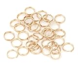 【ハンドメイド素材店】 10ｍｍ 50個 KCゴールド 二重リング 二重カン 丸カン 二重丸カン 金具 基礎パーツ マルカン (10mm)