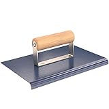 Bon 22-936 9-Inch by 6-Inch Blue Steel Sidewalk Edger with 3/8-Inch Radius and 1/2-Inch Lip with Woo