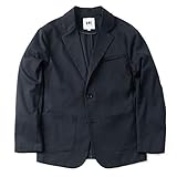 [ワークウェアスーツ] テーラードライトジャケット・裏地なし〈メンズ〉 (ダークネイビー, L)