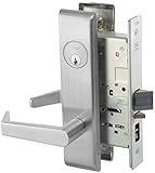 Yale 8807FL RH AUCN 626 L/CYL 8800 Mortise Lockset, Grade 1, Escutcheon Plate, Entrance, RH Field Re