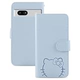 Kedic Google Pixel 7a ケース 手帳型 大きな花の顔の猫のパターン ケース ぐーくるぴくせる7aケース Pixel7a ケース ピクセル7A カバー Google Pixel7a スマホケース 手帳型 グーグルピクセル7a ケース ピクセル 7A カバー の選択 指紋なし 適度な厚さ 軽量グリップ 柔軟性 より包括的な保護 スマホ スタンド ライトブルー