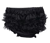 (ビグッド)Bigood ベビーパンツ トレーニングパンツ 赤ちゃん肌着 ソフト綿 パンツ レース付きインナーウェア アウトパンツ 女の子下着 記念写真 ブラックS