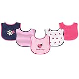 Luvable Friends 5 Piece Fun Girls Drooler Bibs, Ladybug by Luvable Friends