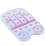 ポータブル抗菌ボトルシェルフ乾燥ラック (ピンク)