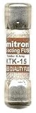 Bussmann ktk-15 ktk015、15 Amp Limitron Fast Acting Supplementaryヒューズメラミンチューブ、600 V UL Listed