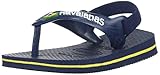 Havaianas ユニセックス・キッズ BABY BRAZIL LOGO SANDAL NAVY BLUE/CITRUS YELLOW US サイズ: 23/24 BR/Toddler (9 M U