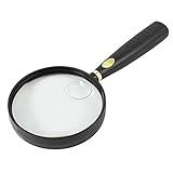 uxcell 拡大鏡　手持ち 5X　10X　プラスチック　90mm　オプティカル　 アーミーグリーン　クリア　ブラック