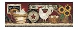 York Wallcoverings CB5538BDSMP Hen and Rooster 8 x 10 Wallpaper Memo Sample, Red/Yellow/White by Yor