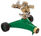 Dramm 15034 ColorStorm Premium Impulse Sprinkler with Heavy-Duty Metal Wheeled Base, Green [並行輸入品]