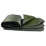 WUFENG オーニング 耐摩耗性 雨布 防水 抗涙 日焼け止め 防塵の 厚い トラック キャンバス リノリウム 屋外 折りたたみが簡単で、 厚さ0.55mm 580/M2 (色 : 緑, サイズ さ