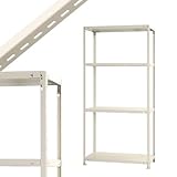 スマートラック STR-1264-BC 幅87.5×奥行40×高さ180cm 4段 ホワイト 70㎏/段