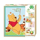 Disney Baby Winnie The Pooh 4 Wood Jigsaw Puzzle in Storage Box おもちゃ [並行輸入品]