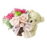 誕生日 プレゼント 女性 花 プレゼント 誕生日プレゼント女性 プリザーブドフラワー バラと子ぐま フラワーアレンジメント