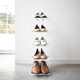 山崎実業　シューズラック　TOWER(タワー)　5段　ホワイト　送料無料