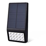 LEDGLE　ソーラーライト　高輝度 15 個LEDライト 省エネ ソーラー充電式 ウォールライト　パネル自動充電 明暗/人感センサー搭載　防水IP65　玄関灯 外灯 防犯ライト