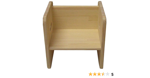 Amazon 木遊舎 ひのきちびっ子チェア ステップ3 白木 積み木 おもちゃ