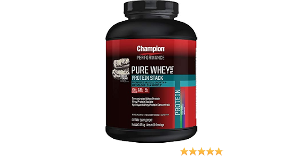 Amazon チャンピオン ピュアホエイ プロテインスタック チョコレートブラウニー 2 27kg Champion Performance Champion Nutrition ホエイプロテイン