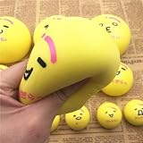 イエローBun Squishyおもちゃ7 cm 10 cm Slow Rising Kawaii絵文字チャーム電話バッグストラップギフト( 7 cm ) by completestore