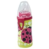 NUK Active Cup with Clip Silicone Spout 12m+ 10 Oz. (Girls / Ladybug Design) by NUK