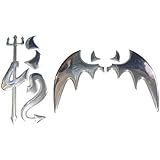 ヒュンガイ 3D エンブレム ステッカー 小悪魔 ＆ 蝙蝠 オリジナルセット