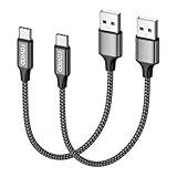 RAVIAD USB Type C ケーブル【0.3m/2本セット】タイプ C ケーブル 3A 急速充電 高速データ転送 高耐久ナイロン編み USB-A to USB-C ケー ブル Redmi 9T、Xperia XZ3 XZ2 XZs、Galaxy S21 S10+ S9 S8、Note 10 9、Oppo renoその他Android USB-C機器対応