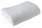 Clair de Lune Cot Bed/ Cot Extra Soft Cotton Cellular Blanket (White) by Clair de Lune