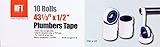 PTFE Plumbers Tape, 10 Rolls [並行輸入品]