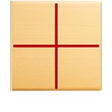 真鍮製境界用明示板 貼付 十字 50mm×50mm×2mm：【測量機器】：205-0113